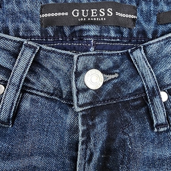 Guess Men's Skinny Jeans Patch 5 Pocket Blue Modern Original - Picture 2 of 9